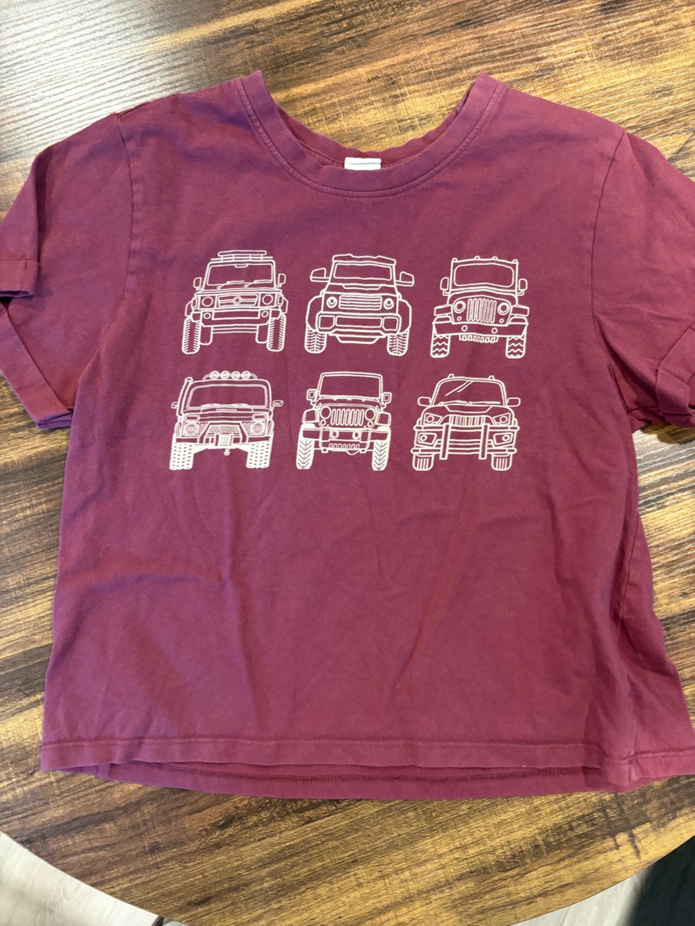 Vibe Kids Burgundy Graphic Truck Tee